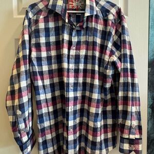 Plaid Button-Up Shirt
